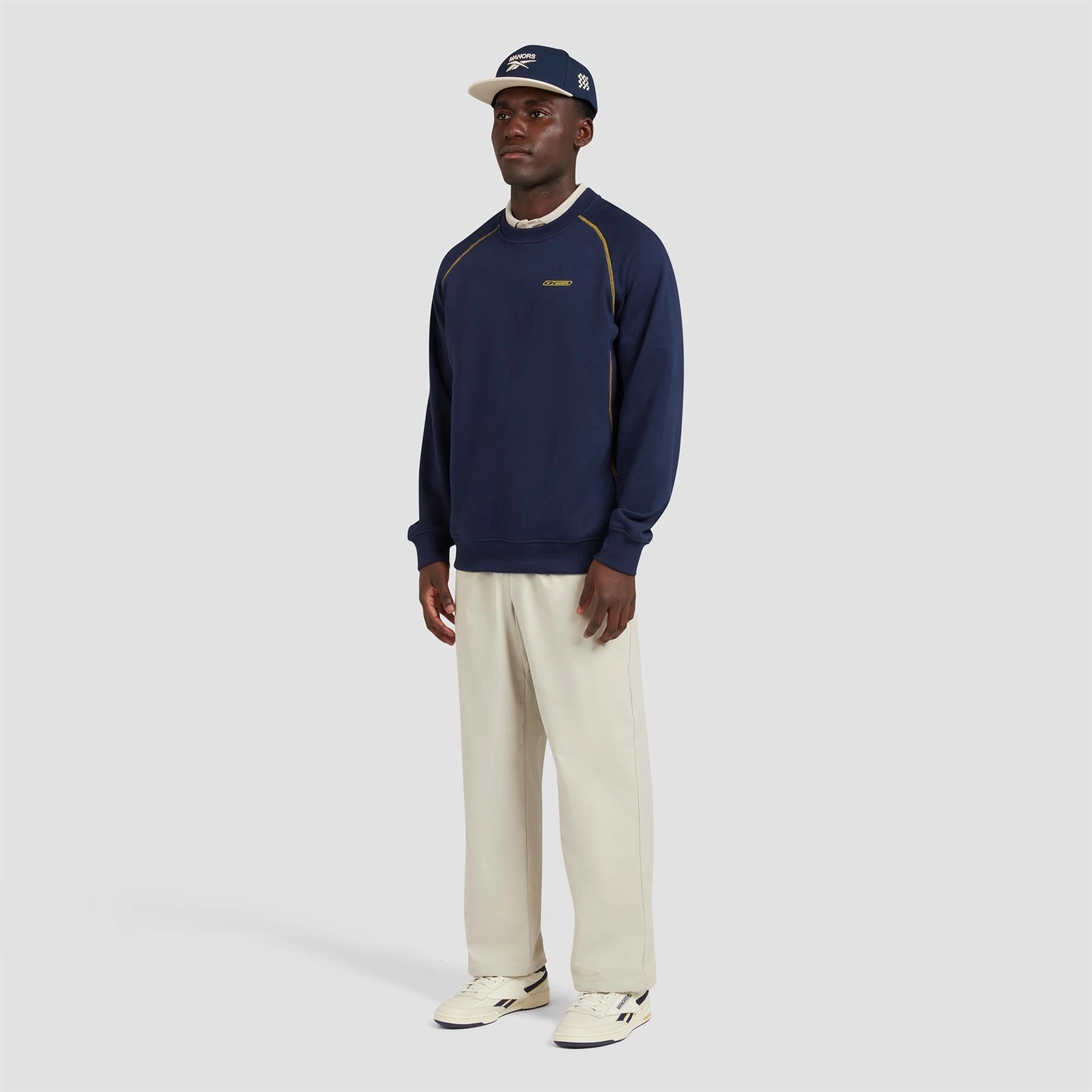 x Reebok Organic Course Pullover Atlantic Blue Manors Men's Classic Apparel