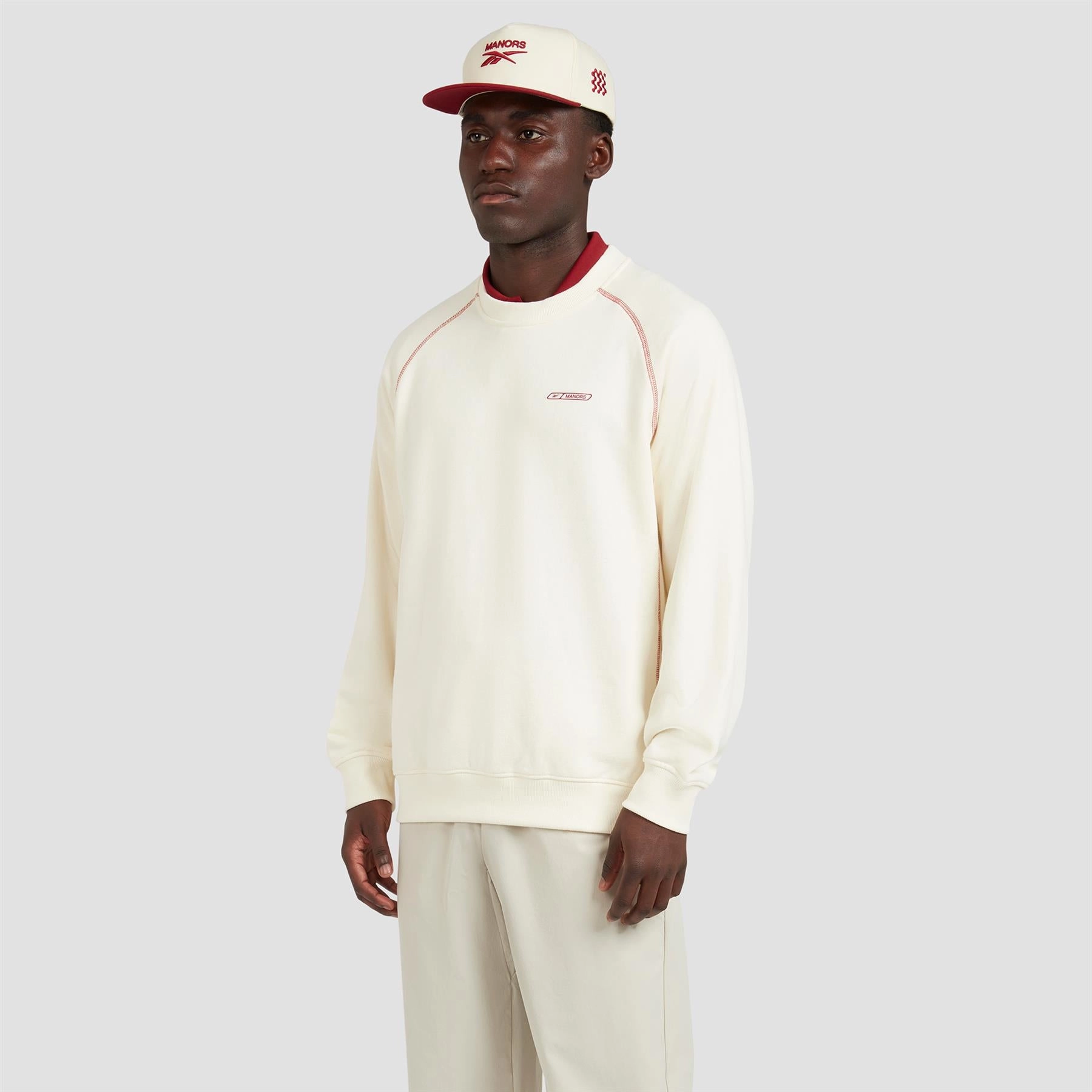 x Reebok Organic Course Pullover Chalk Manors mens classic apparel