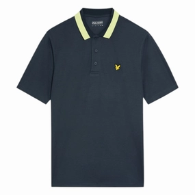 bold fashion look, gym compression shirt, kids comfy wear Zip-Up Fleece Lyle & Scott Tipped Collar Golf Polo Shirt SP2264G Structured Blazer