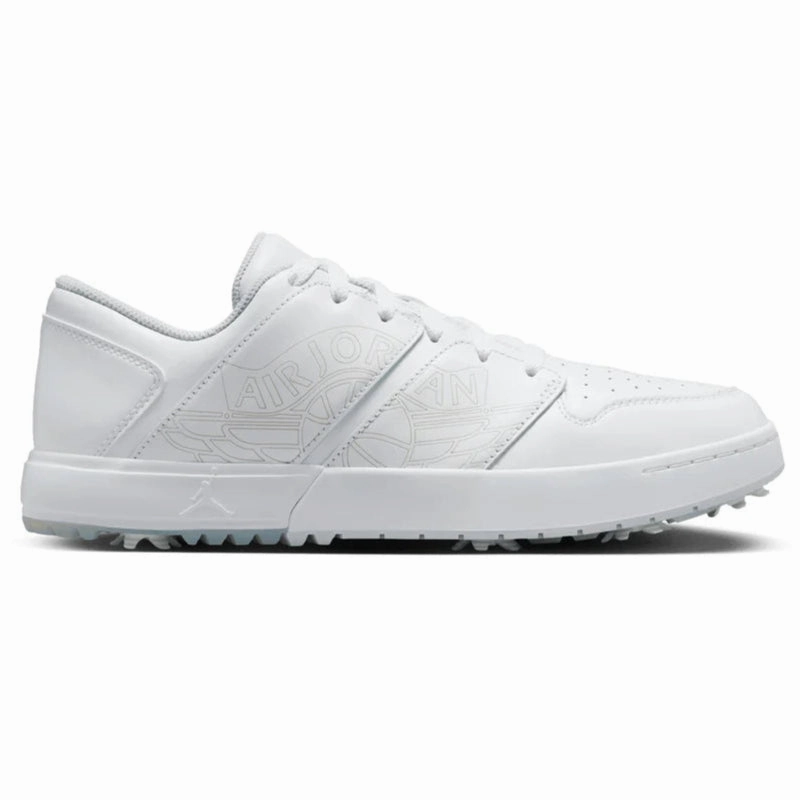 Zoom Fit Nike Air Jordan 1 NU Retro G Golf Shoes FZ4153 Soft Footbed Sandals Close-Up Of Sneakers, Non-Marking Sole Shoes