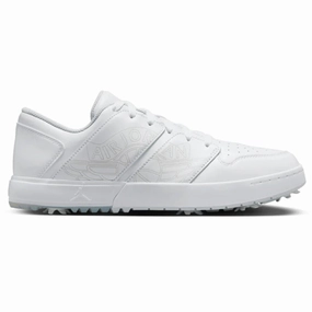 Zoom Fit Nike Air Jordan 1 NU Retro G Golf Shoes FZ4153 Soft Footbed Sandals Close-Up Of Sneakers, Non-Marking Sole Shoes